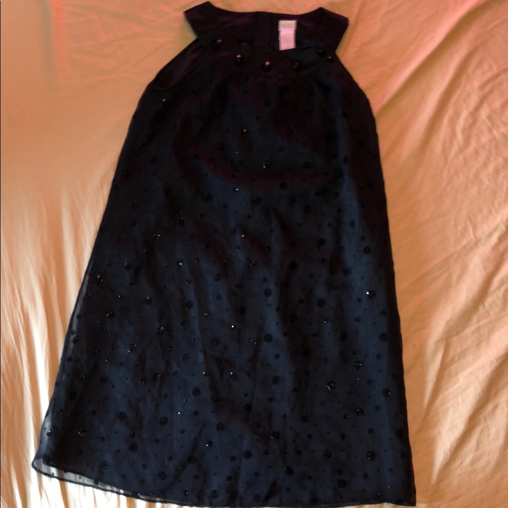 Black dress with black glitter dots